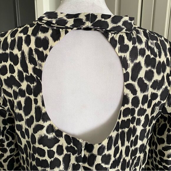 Kate Spade Dorothy Black and White Silk Shift Dress with Tie Waist Size 2 - Picture 9 of 12